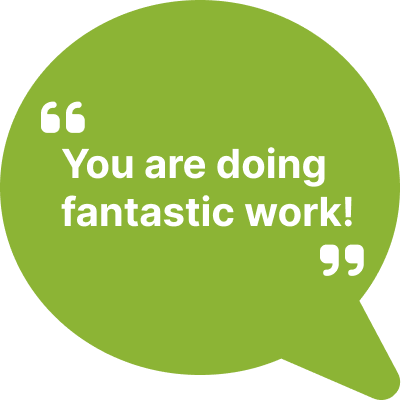 You are doing fantastic work!